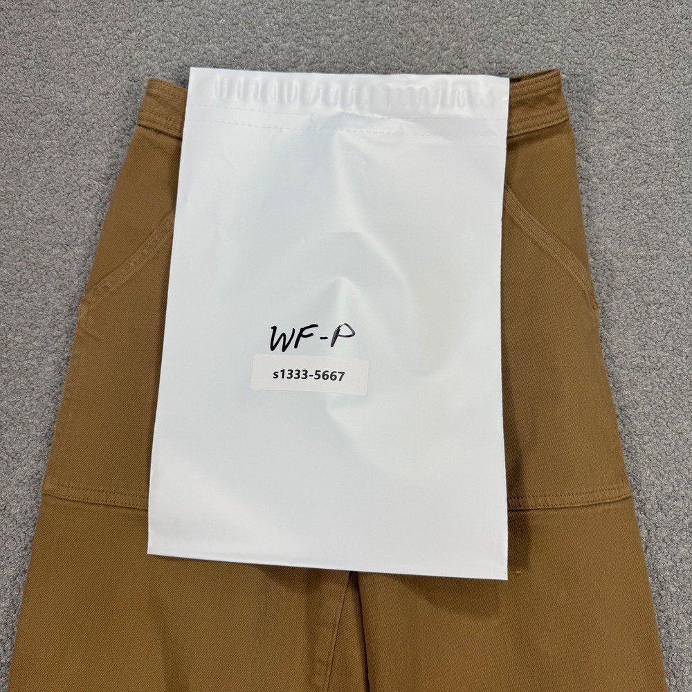 Wilfred Free Baggy Pants Women's 4 Brown Canvas Straight Leg High Rise Utiltiy - Picture 11 of 11